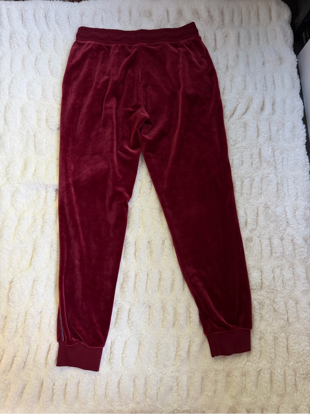 Nike Maroon Velour Heritage Joggers with Embroidered Logo Size S - Picture 8 of 8